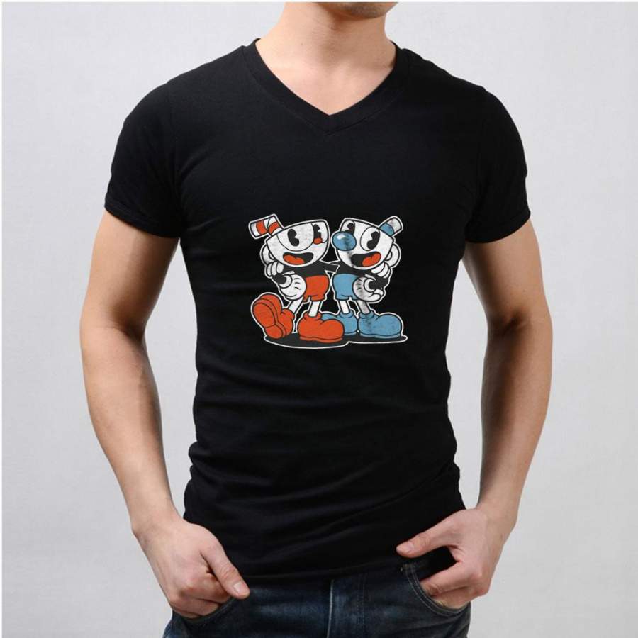 Cuphead Mugman Couple Men’S V Neck