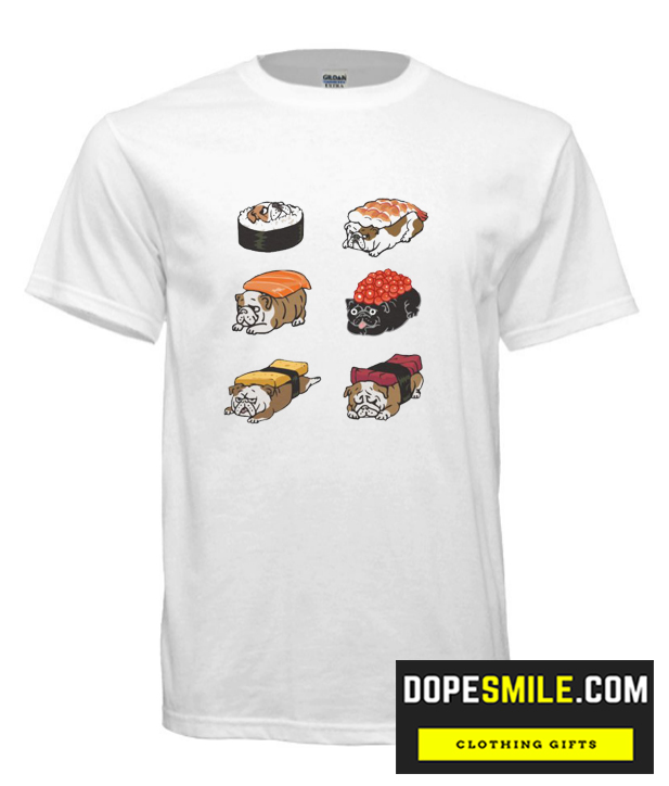 SUSHI ENGLISH BULLDOG cool  T Shirt