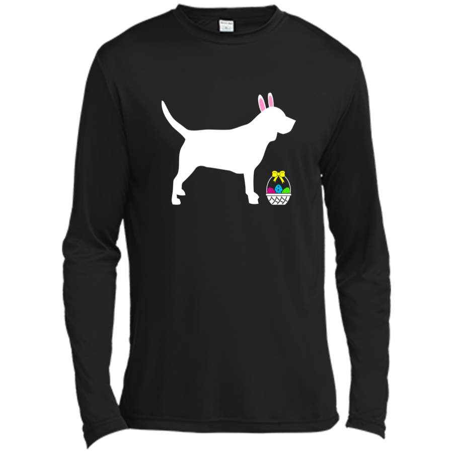 Beagle Easter Bunny Dog Silhouette T-Shirt Long Sleeve Moisture Absorbing Shirt