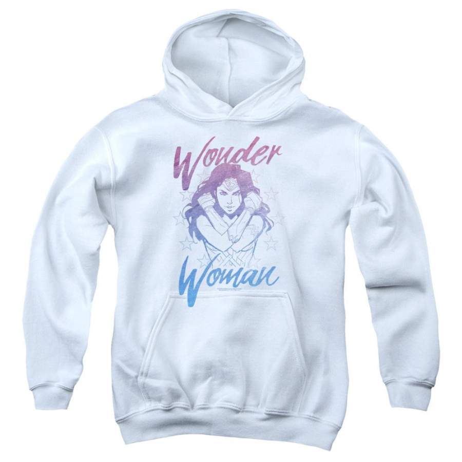 Wonder Woman Retro Stance Youth Hoodie (Ages 8-12)