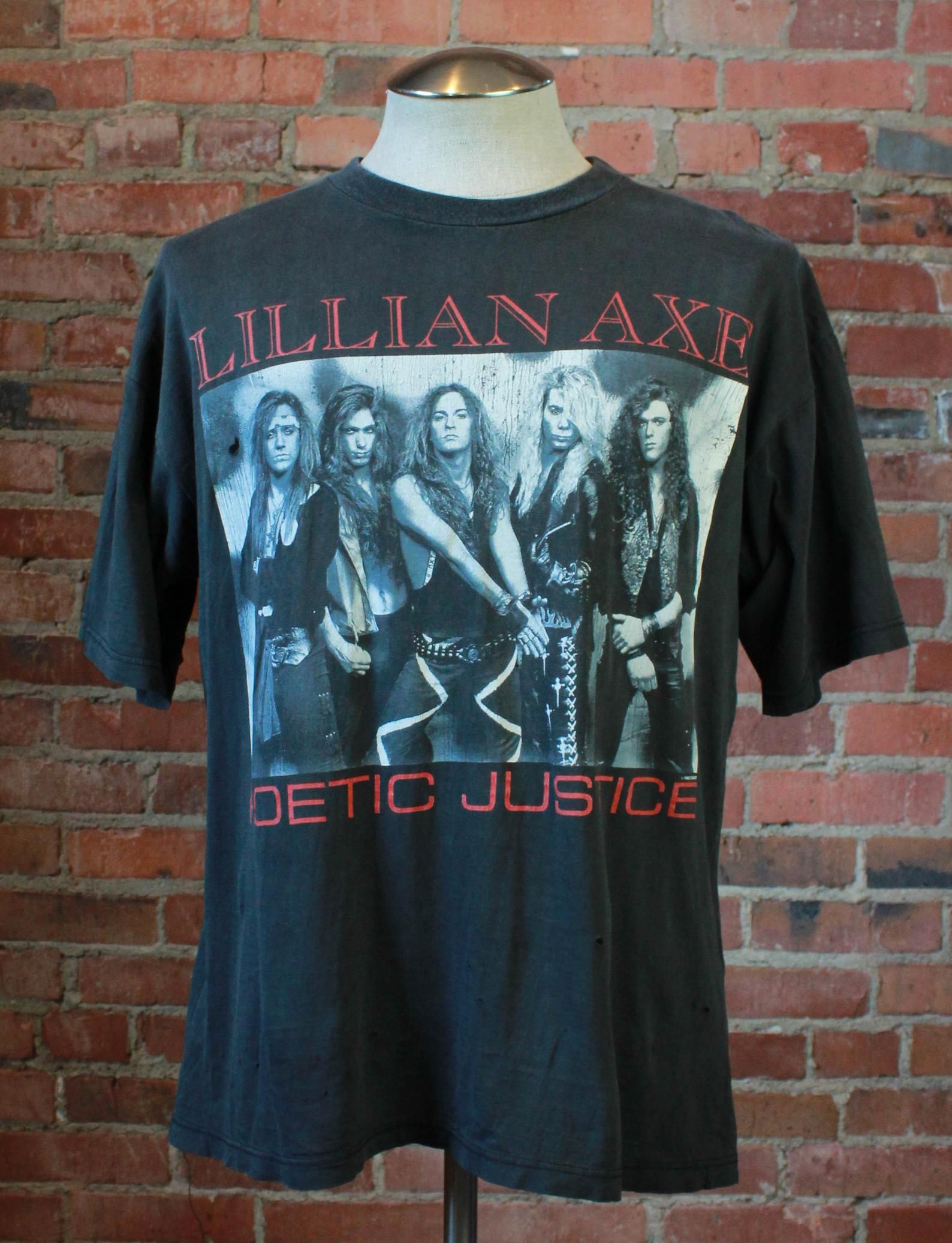 Vintage 1992 Lillian Axe Concert T Shirt Poetic Justice Kiss My Axe ...