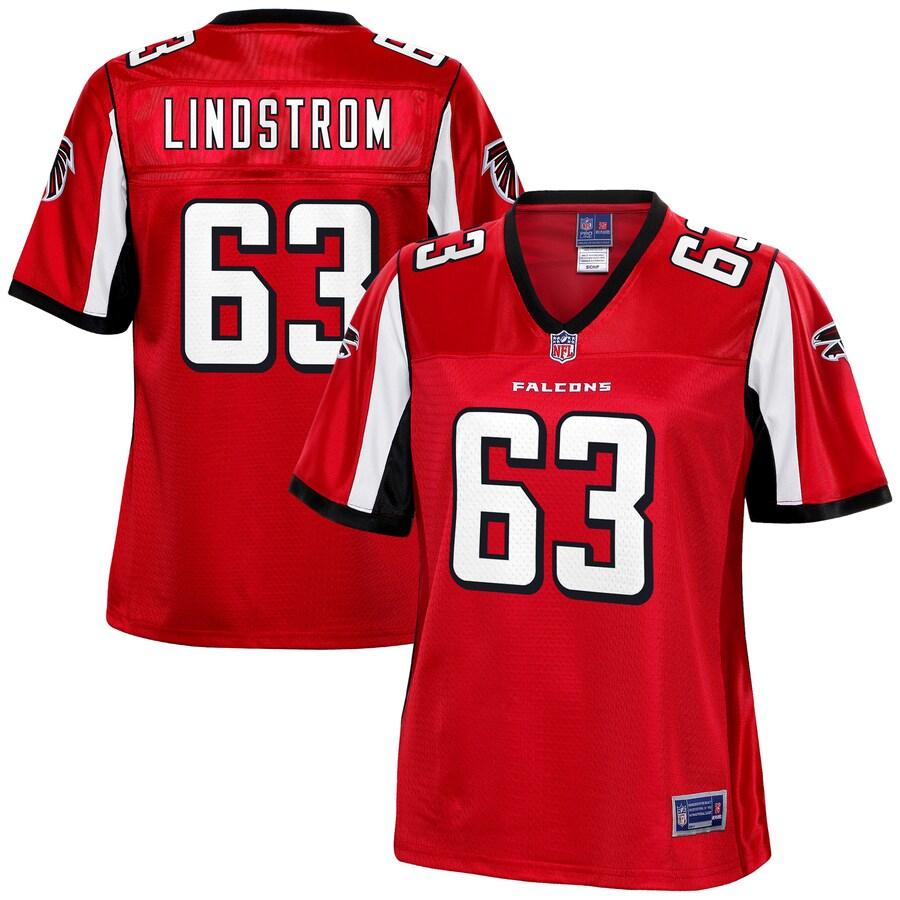 Chris Lindstrom Atlanta Falcons NFL Pro Line Womens Team Player Jersey – Red