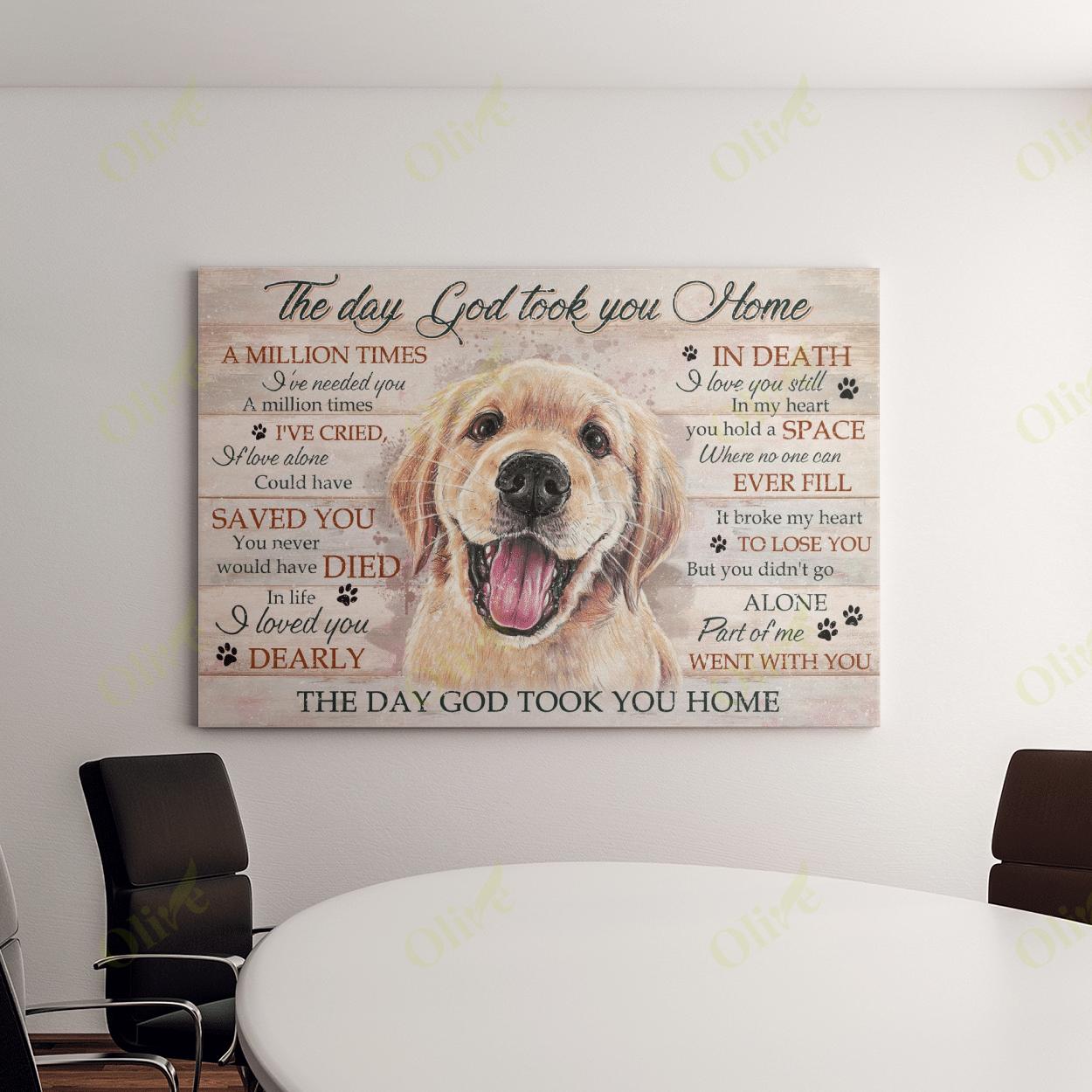 Labrador – The Day God Took You Home Canvas And Poster | Wall Decor Visual Art