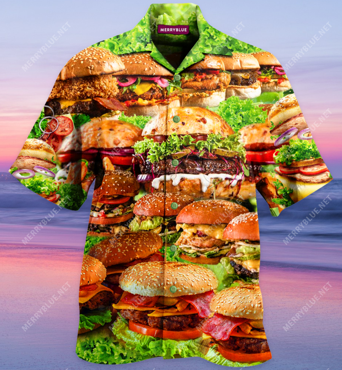 Good Food Is Mood Delicious Hamburger Unisex Hawaii Shirt Ha25549