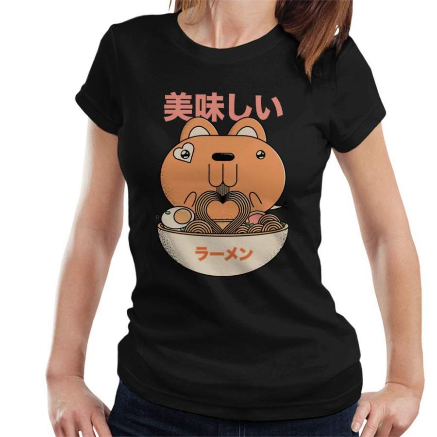 Tasty Ramen Rabbit Women’s T-Shirt