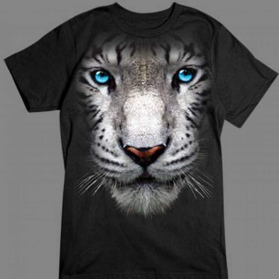 White Tiger Face Tshirt