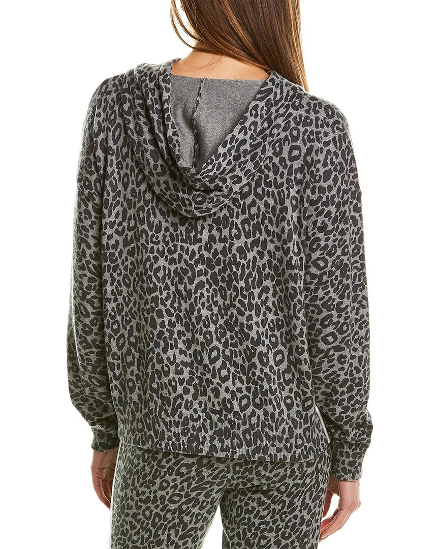 Skull Cashmere Berlyn Cashmere-Blend Leopard Hoodie