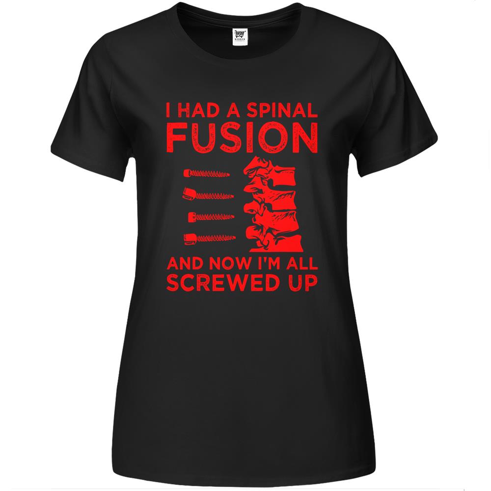 Cool Scoliosis Spinal Fusion Gift Back Surgery Recovery Gift Premium Womens T Shirts