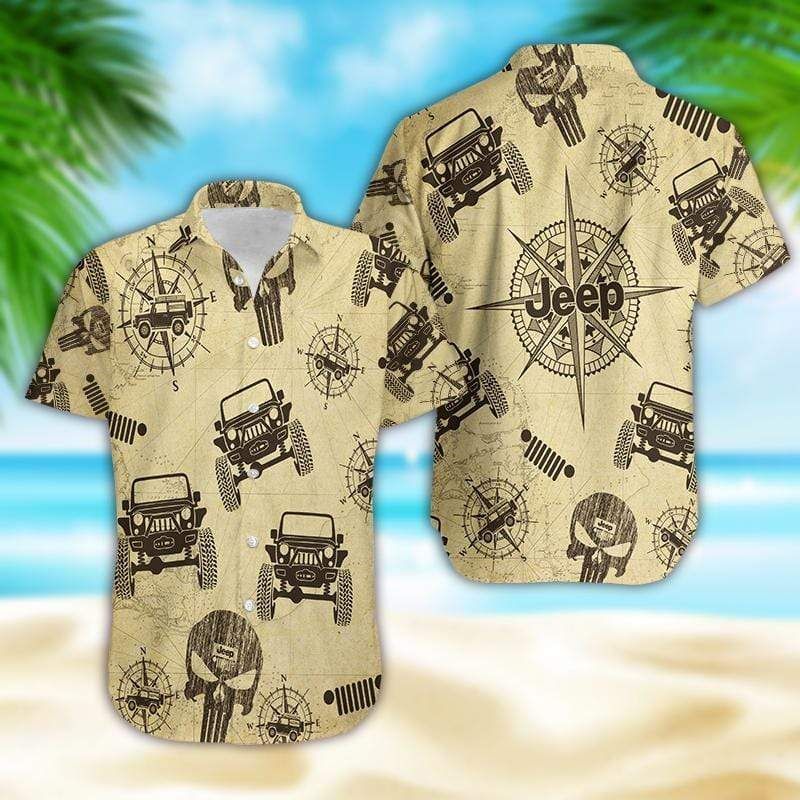 Check Out This Awesome Vintage Jeep Go Everywhere Hawaii Aloha Shirts Dh Ha42812