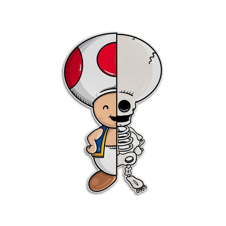 Waybackapparel Toad Skeleton Custom Shaped 3D Doormat