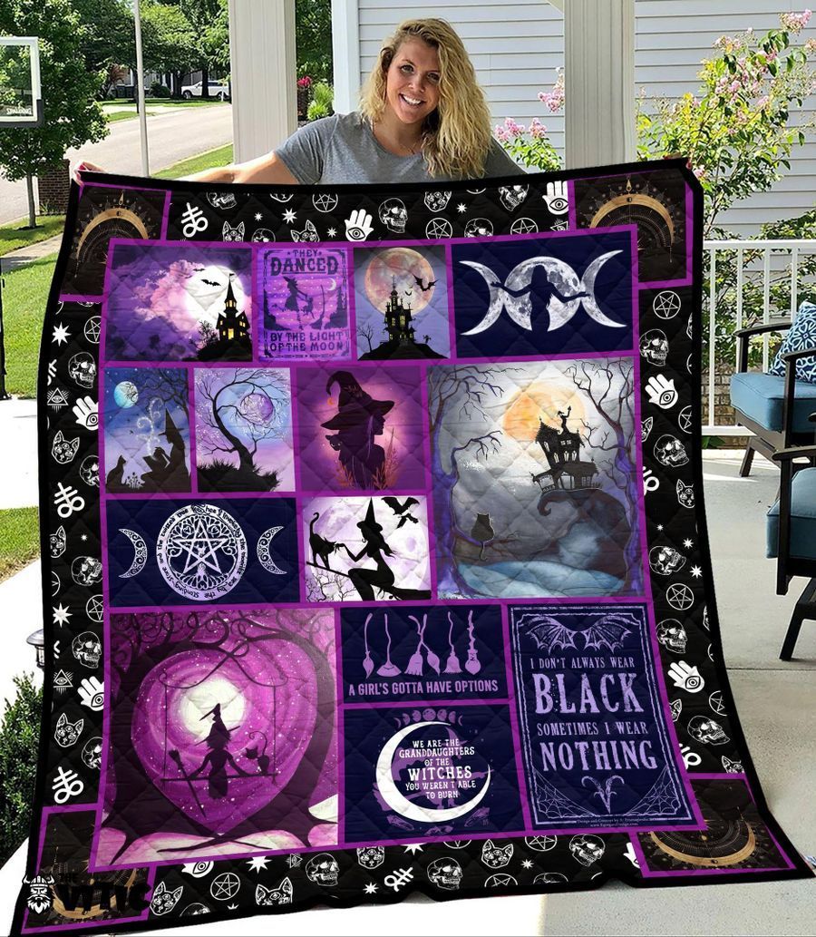 Witches World Halloween I Don’T Always Wear Black Sometimes I Wear Nothing Quilt Blanket Great Customized Blanket Gifts For Birthday Christmas Thanksgiving