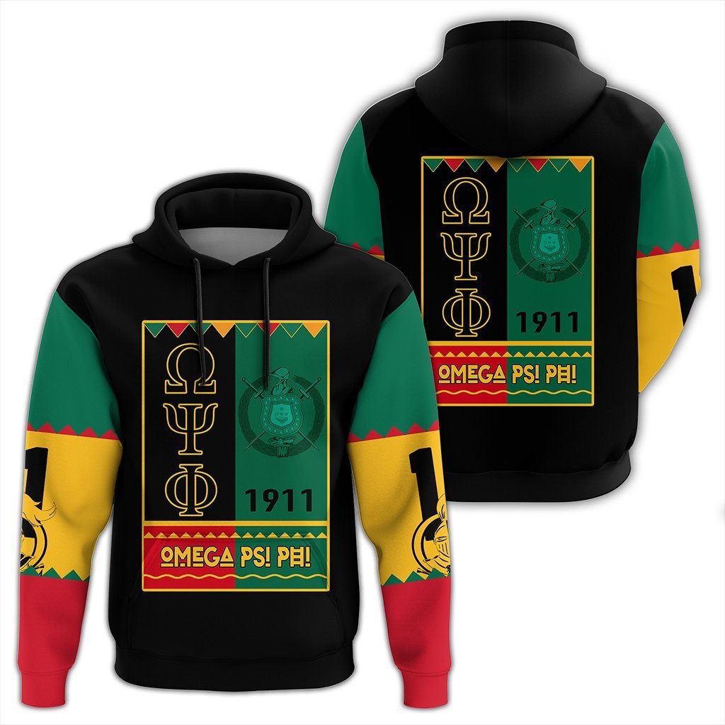 Fraternity Hoodie – Omega Psi Phi Black History Month Pullover Hoodie