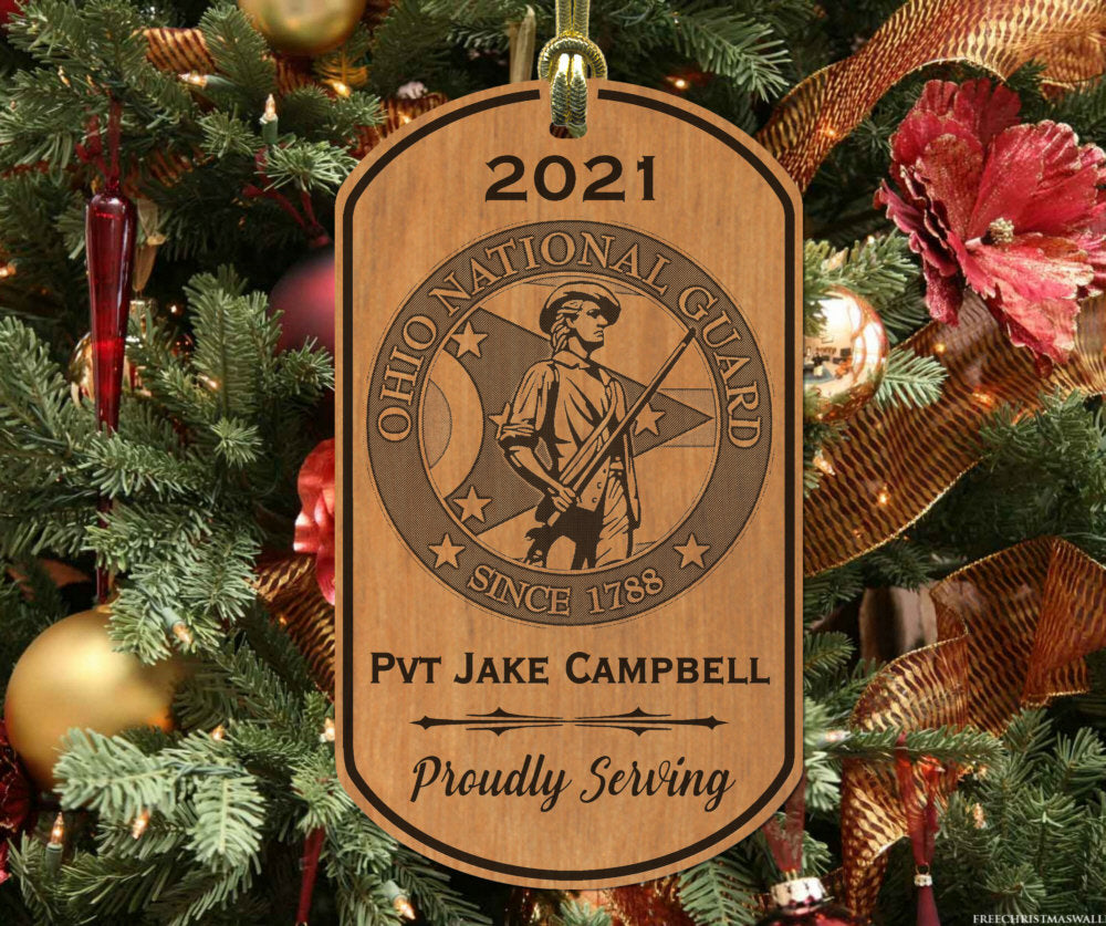 Proud, Deputy Sheriff Christmas Ornament Gift, Personalized Free With Name And Dept. Wood Keepsake