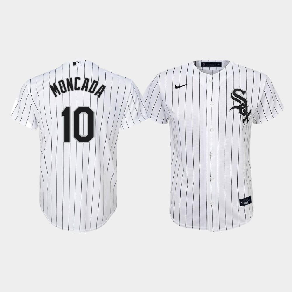 Youth Chicago White Sox Yoan Moncada 10 White Home Jersey