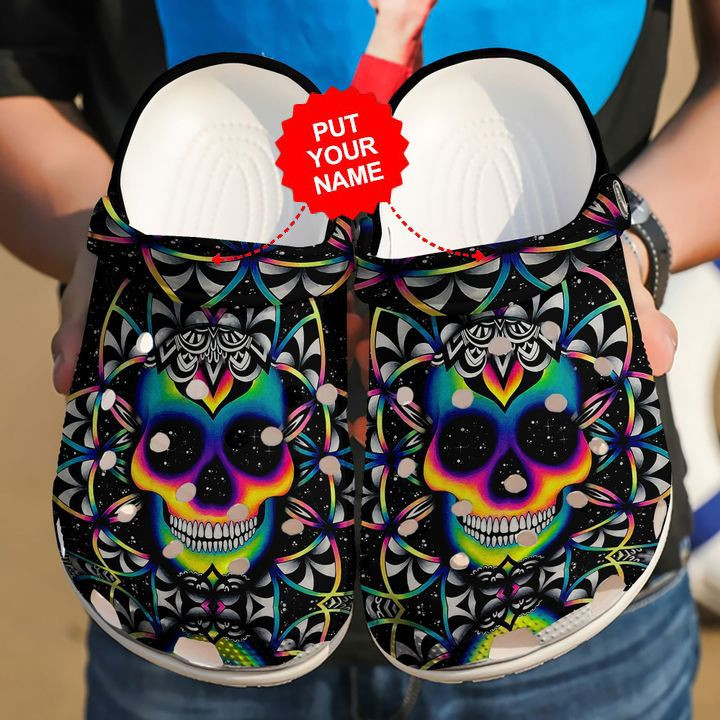 Skull Crocs – Skull Neon Clog Shoes For Men And Women