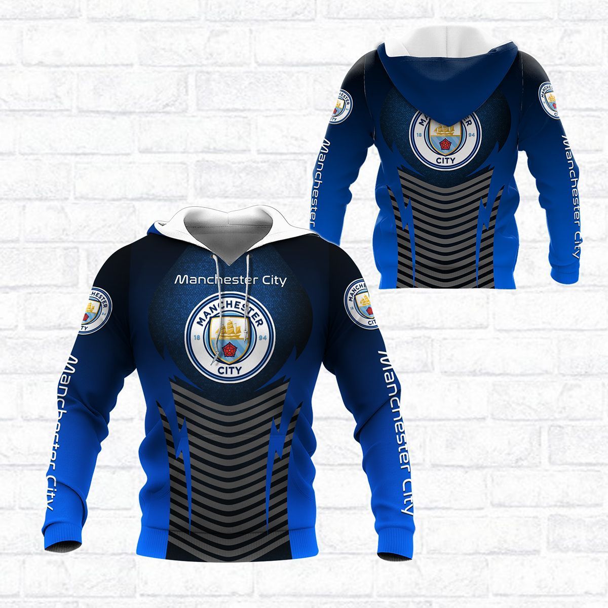 3D All Over Printed manchester city TIN-NH Shirts Ver 2 (Blue)