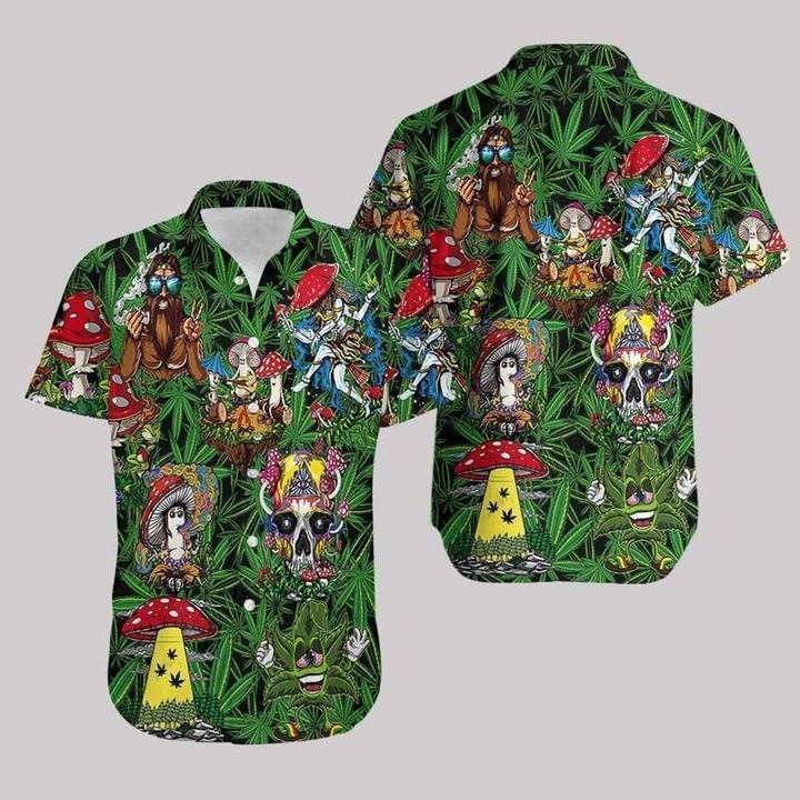 Amazing Hippie & Weed Green Hawaiian Shirt | Unisex | Adult | Hw3755