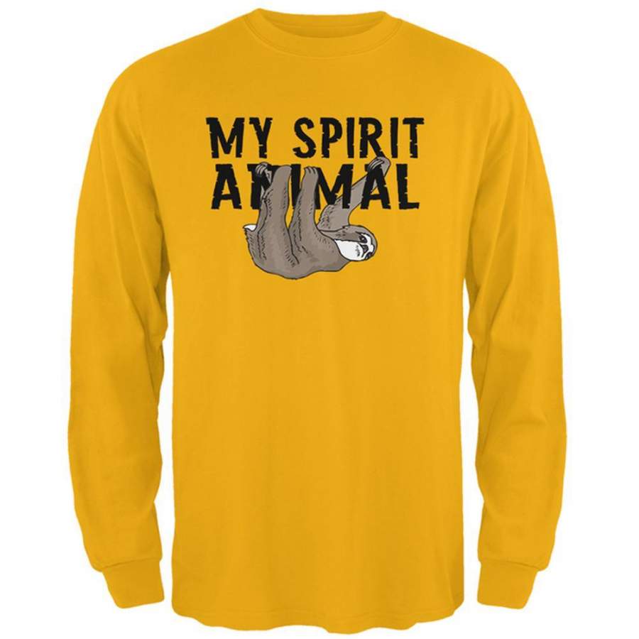 Sloth My Spirit Animal Mens Long Sleeve T Shirt