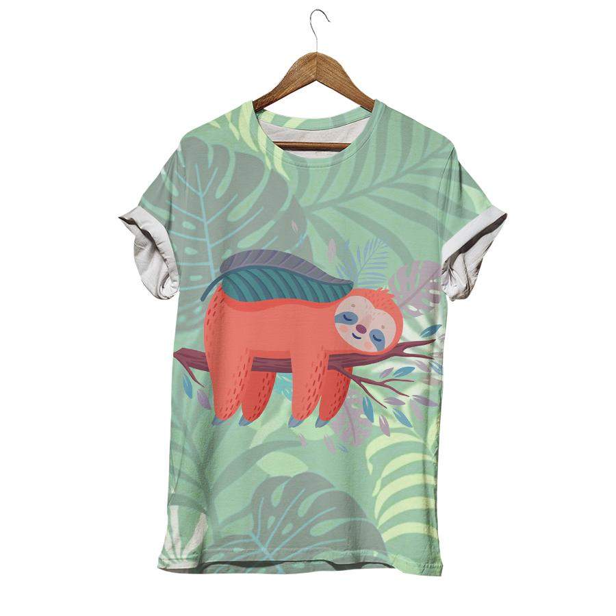 Sloth Sleeping In The Jungle Lazy Animal T-shirt