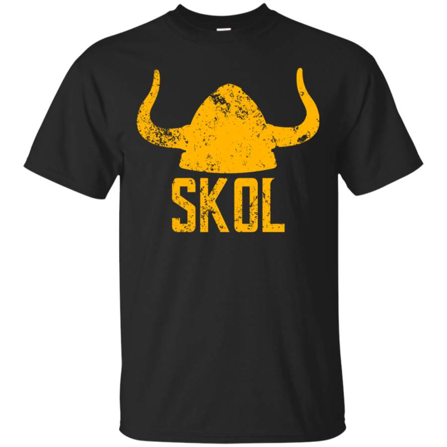 SKOL Nordic Helmet Hat Distressed Vintage Graphic Men/Women T shirt