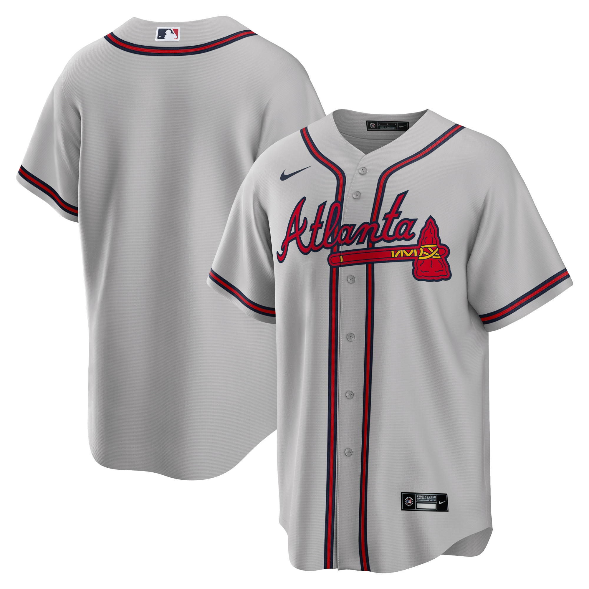 Atlanta Braves Road Replica Team Jersey – Gray MLB