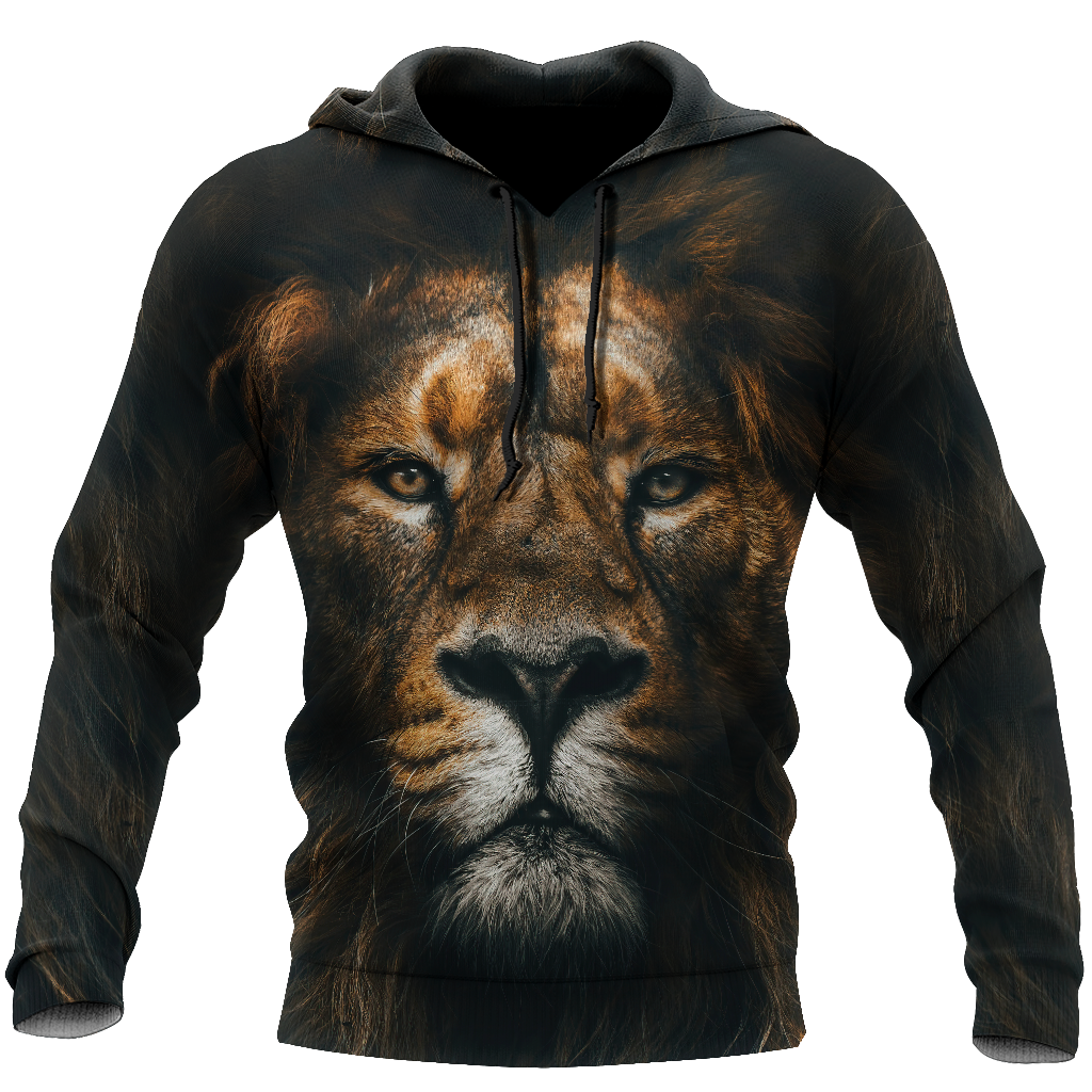 The Silence of Lion Over Printed Hoodie