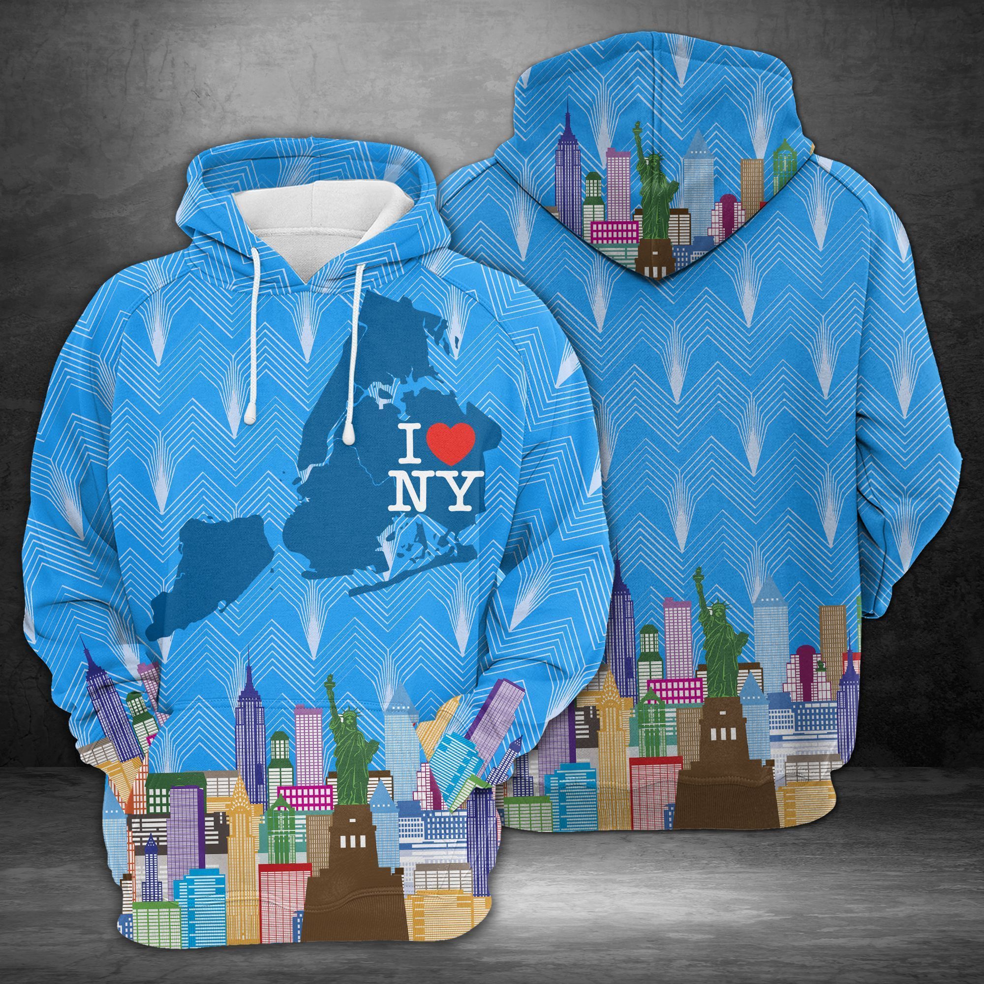 Our New York Blue Amazing Nice 3D Printed Sublimation Hoodie Hooded Sweatshirt Comfy Soft And Warm For Men Women S to 5XL CTC1701409