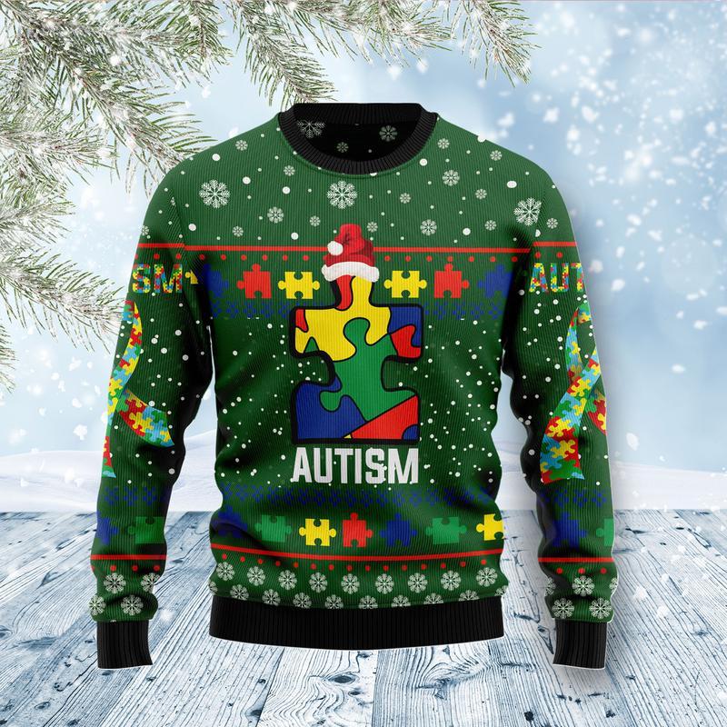 Autism Ugly Christmas Sweater | For Men & Women | Adult | Us4686