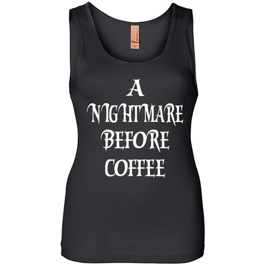 A Nightmare Before Coffee – Womens Jersey Tank