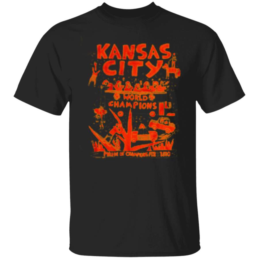 Kansas City Chiefs world champions parade of Champions Feb 5 2020 T Shirt 1 gift family T-Shirt