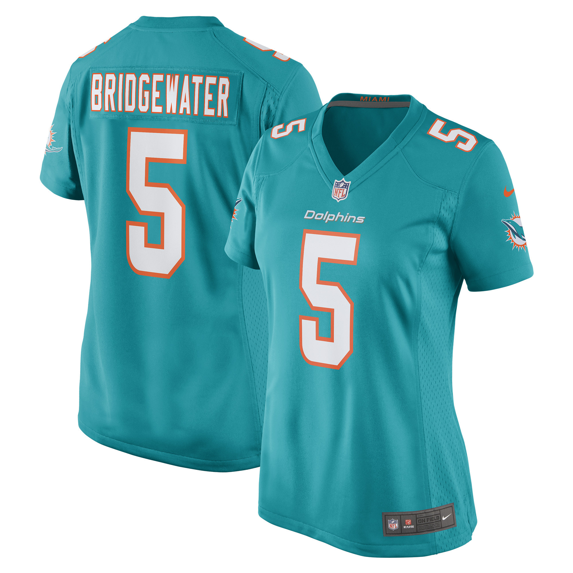 Teddy Bridgewater Miami Dolphins Womens Game Jersey – Aqua NFL