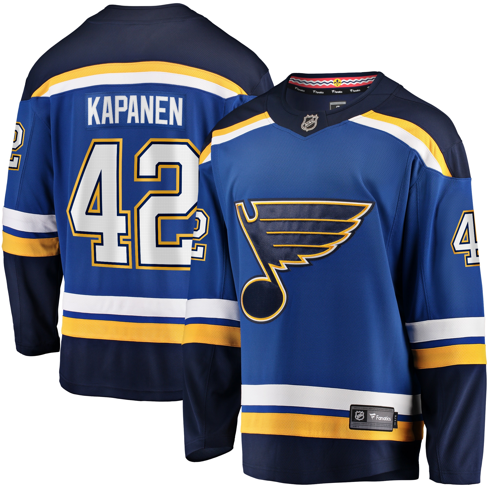 Men's St. Louis Blues Kasperi Kapanen Blue Home Breakaway Jersey