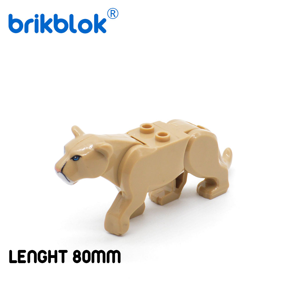 Brick Animals Building Blocks Crocodile Cow Shark GORILLA LEOPARD TIGER Brick Construction Toys for children alx