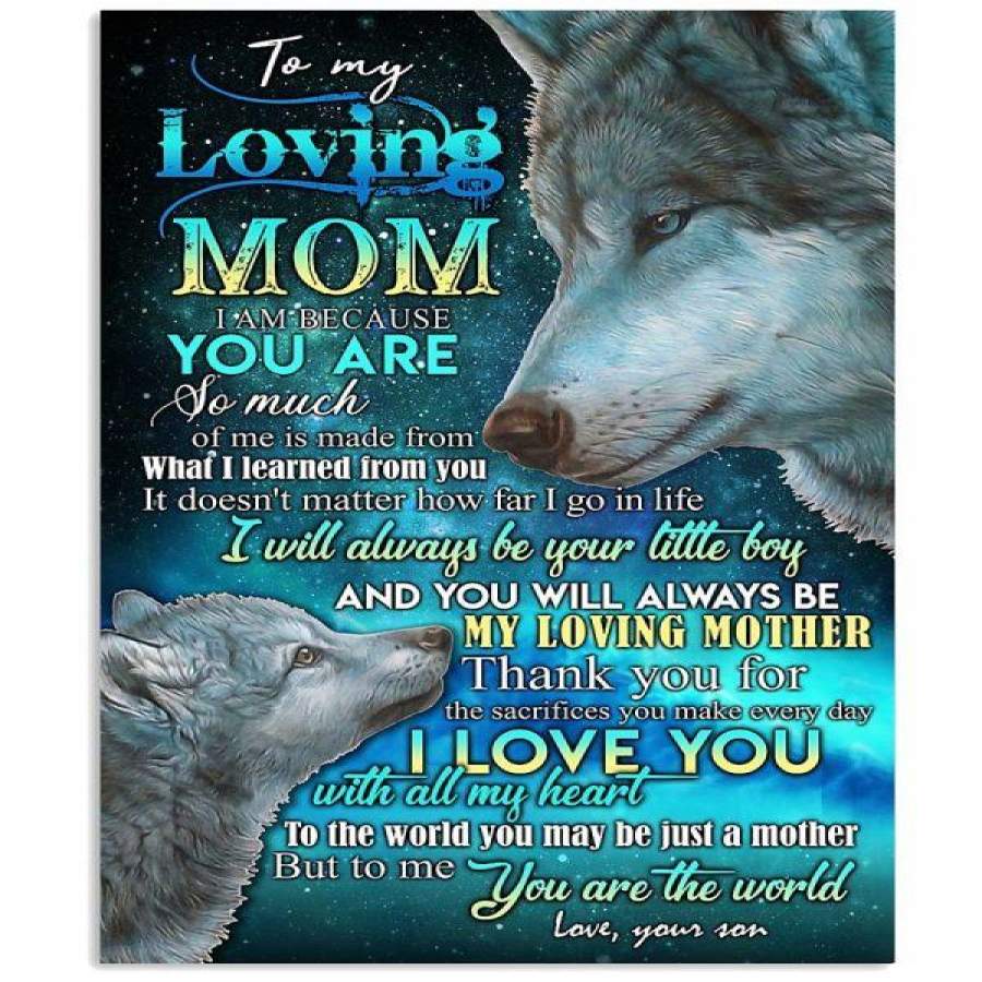 TO MY MOM, I LOVE YOU THE WOLF Vertical Poster