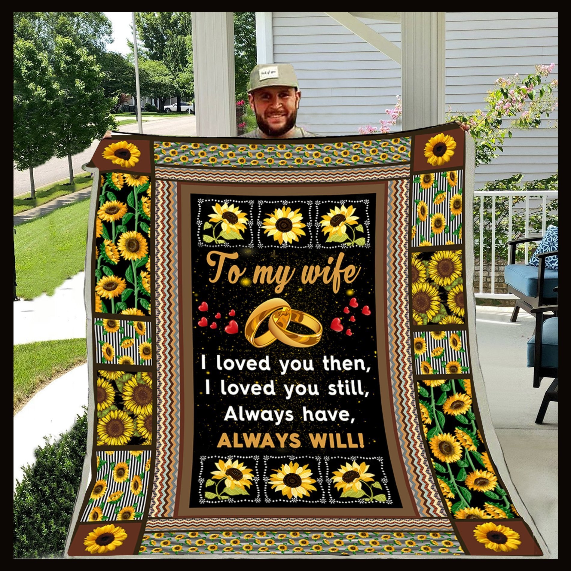 To My Wife I Loved You Then Blanket Christmas Gift For Wife