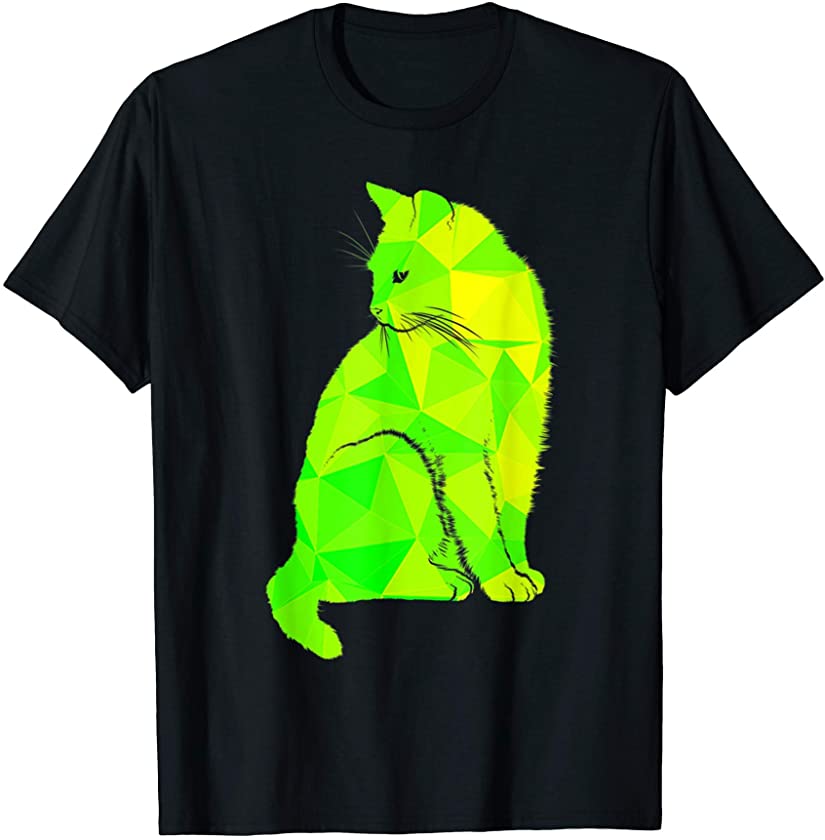 Cute Funny Colorful Kitten Rave EDM Cat Lover T-Shirt