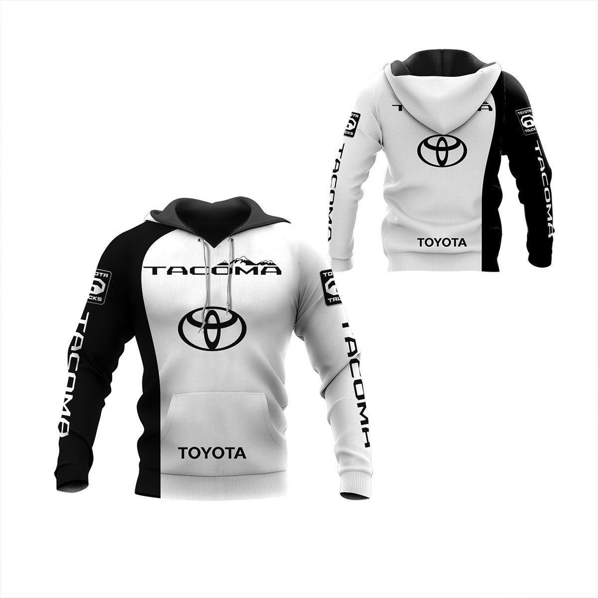3D All Over Toyota Tacoma Shirts Ver 5(White)