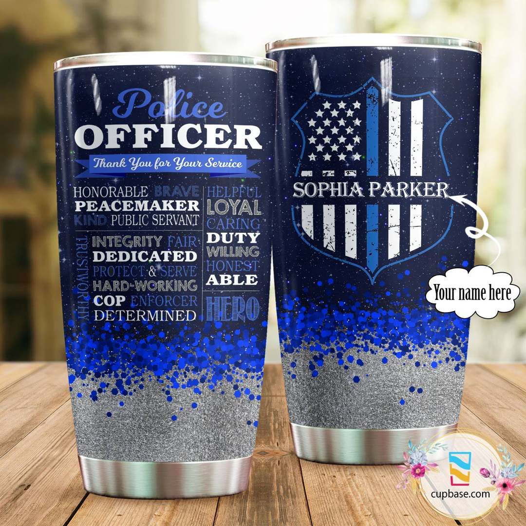 Police Officer Personalized Tumbler L22A3