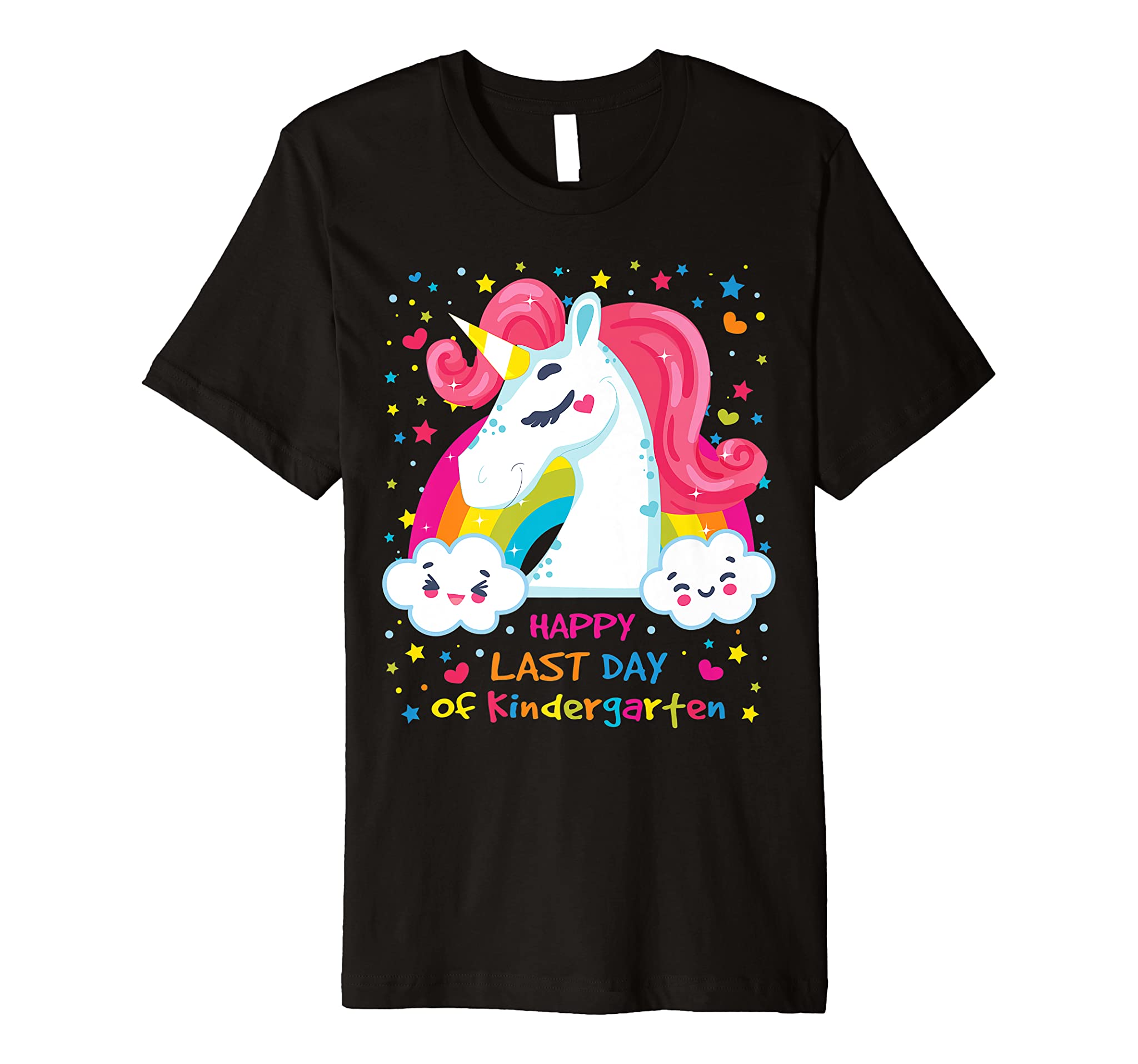 Happy Last Day Of Kindergarten Teacher Student Unicorn Shirt