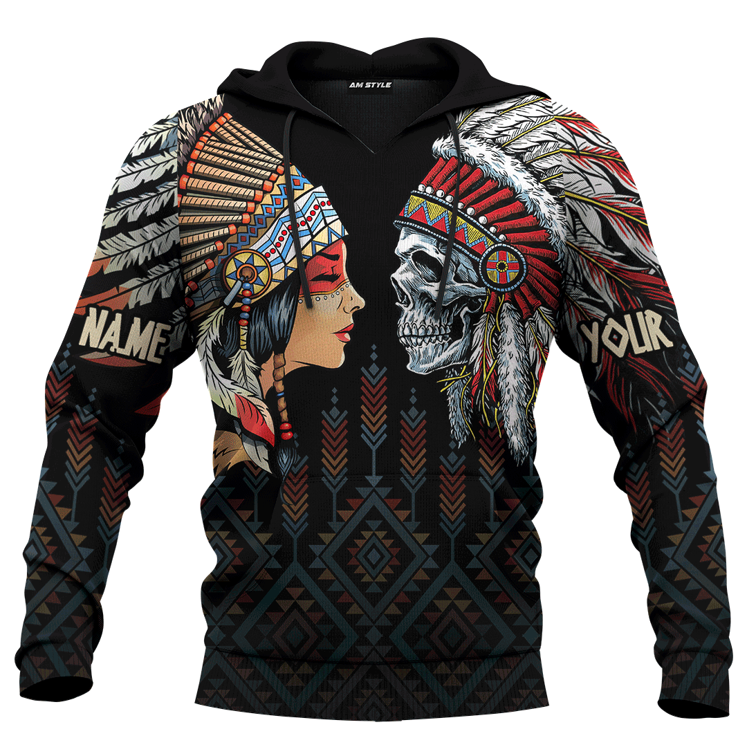 Native Couple Love Me Withour Fear Customized 3D All Over Print Hoodie