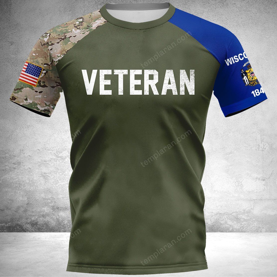 Wisconsin Veteran 3D Shirt Full Printing