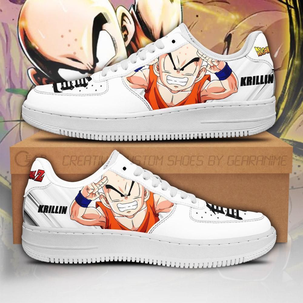 Krillin Dragon Ball Z Air Force Shoes Sneakers Custom Anime V16
