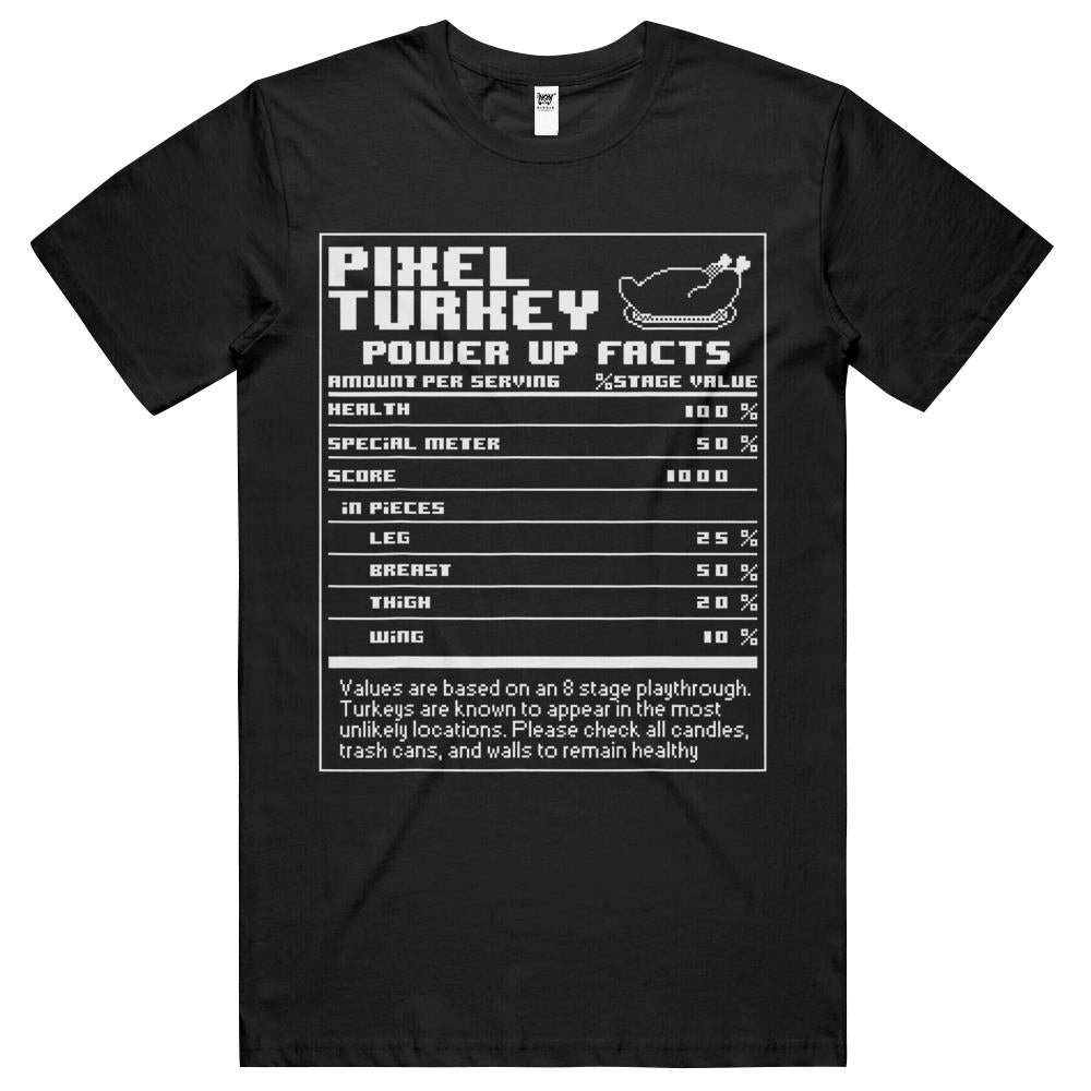 Nutritional Facts Shirt, Gamer Nutrition Facts Shirt, Turkey Nutritional Facts Pixel Classic Gamer T Shirts