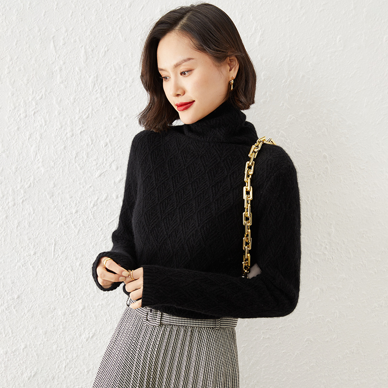 2022 New Autumn Winter Women’s Cashmere Sweater Pullover Turtleneck Casual Fashion Pure Color High Quality Warmth alx