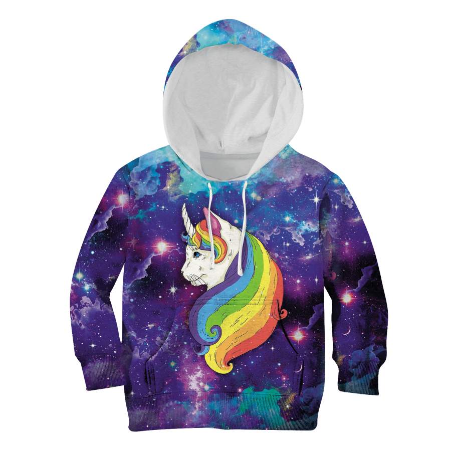 Cat Unicorn In Galaxy Custom Hoodies T-shirt Apparel