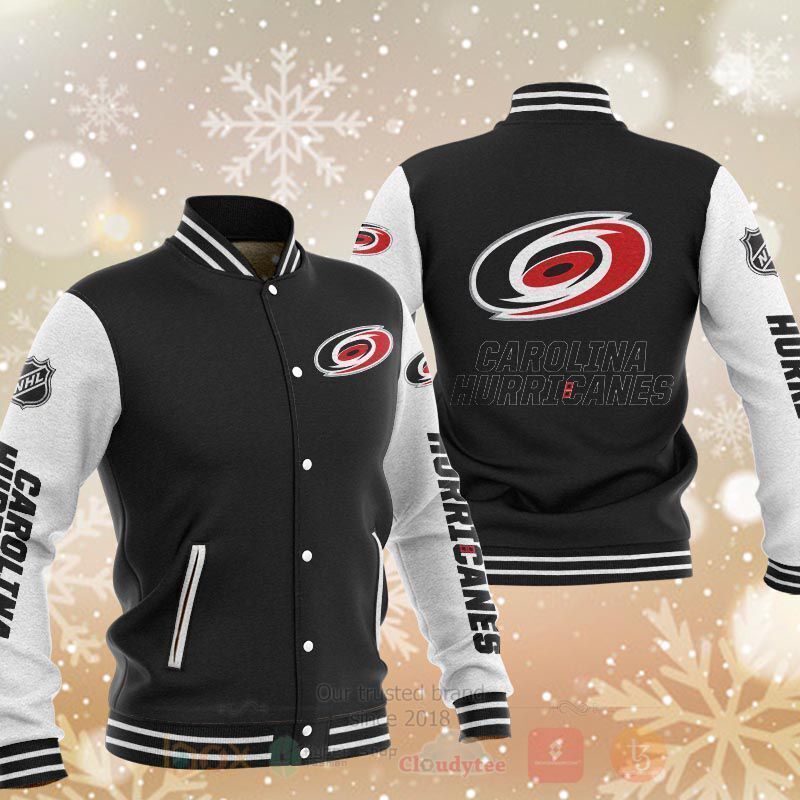 Carolina Hurricanes Black Baseball Jacket