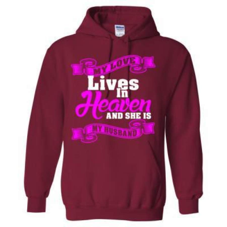 AGR My Love Lives In Heaven And She Is My Husband – Heavy Blend™ Hooded Sweatshirt