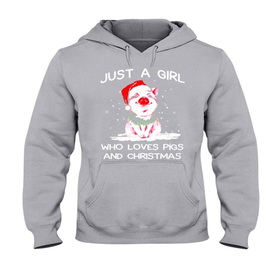 Just A Girl Who Loves Pigs And Christmas Hoodie