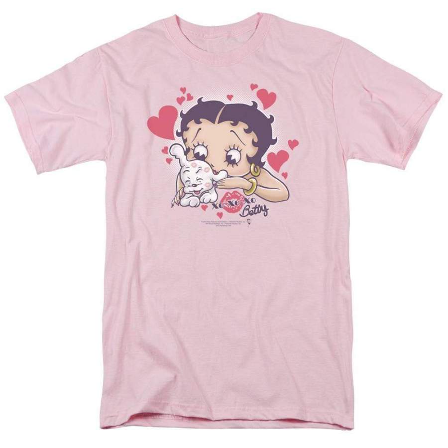 Betty Boop Puppy Love Men’s Regular Fit T-Shirt