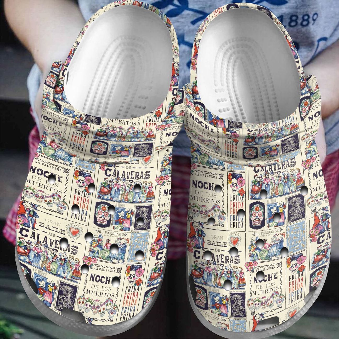 Calaveras Personalized Clog, Custom Name, Text, Color, Number Fashion Style For Women, Men, Kid, Print 3D